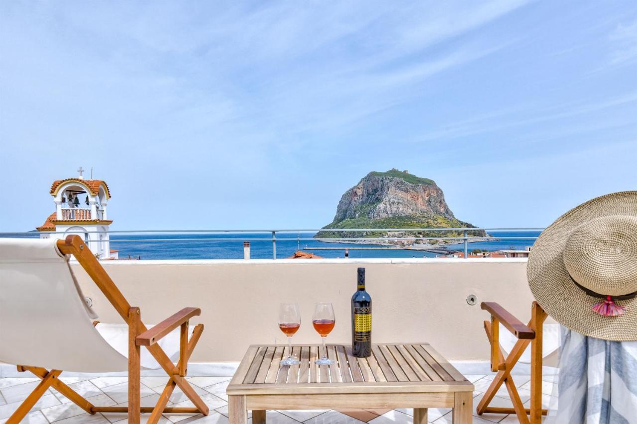 Monemvasia Modern Flat With Panoramic Sea View Esterno foto