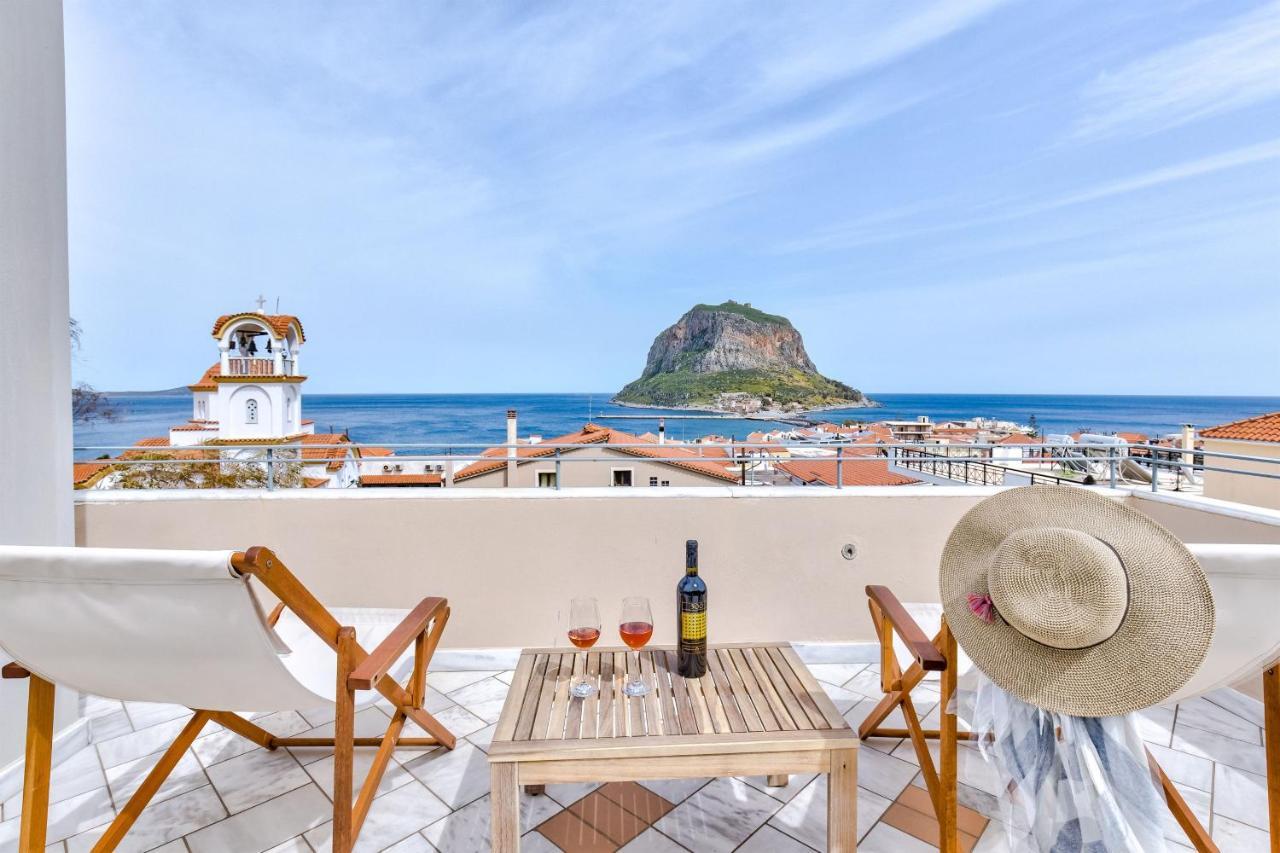 Monemvasia Modern Flat With Panoramic Sea View Esterno foto